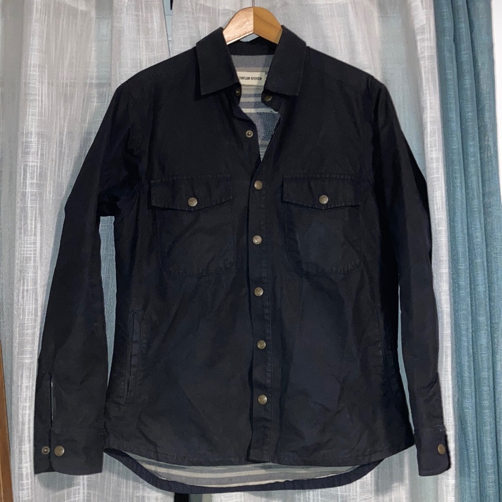 The Chore Jacket in Navy waxed canvas 38